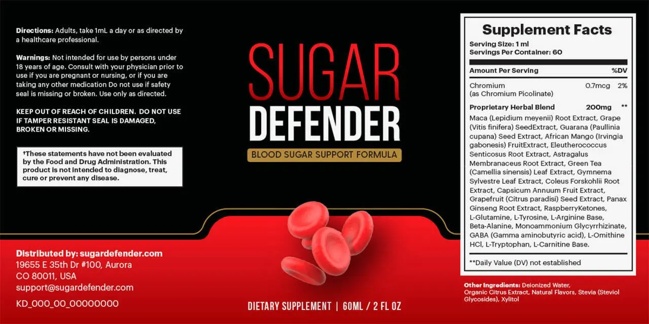 sugardefender-supplement-fact